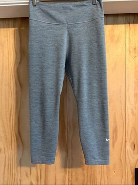 Nike Heather Blue Capri Leggings with Swoosh
